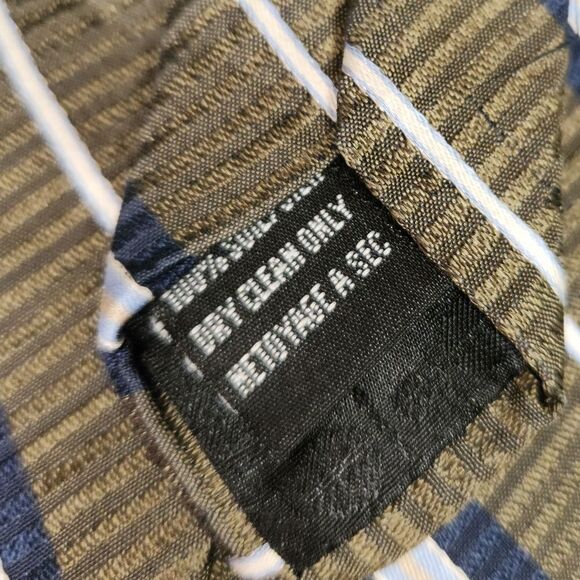 Vintage Perry Ellis Stripe Silk Tie - Picture 6 of 6